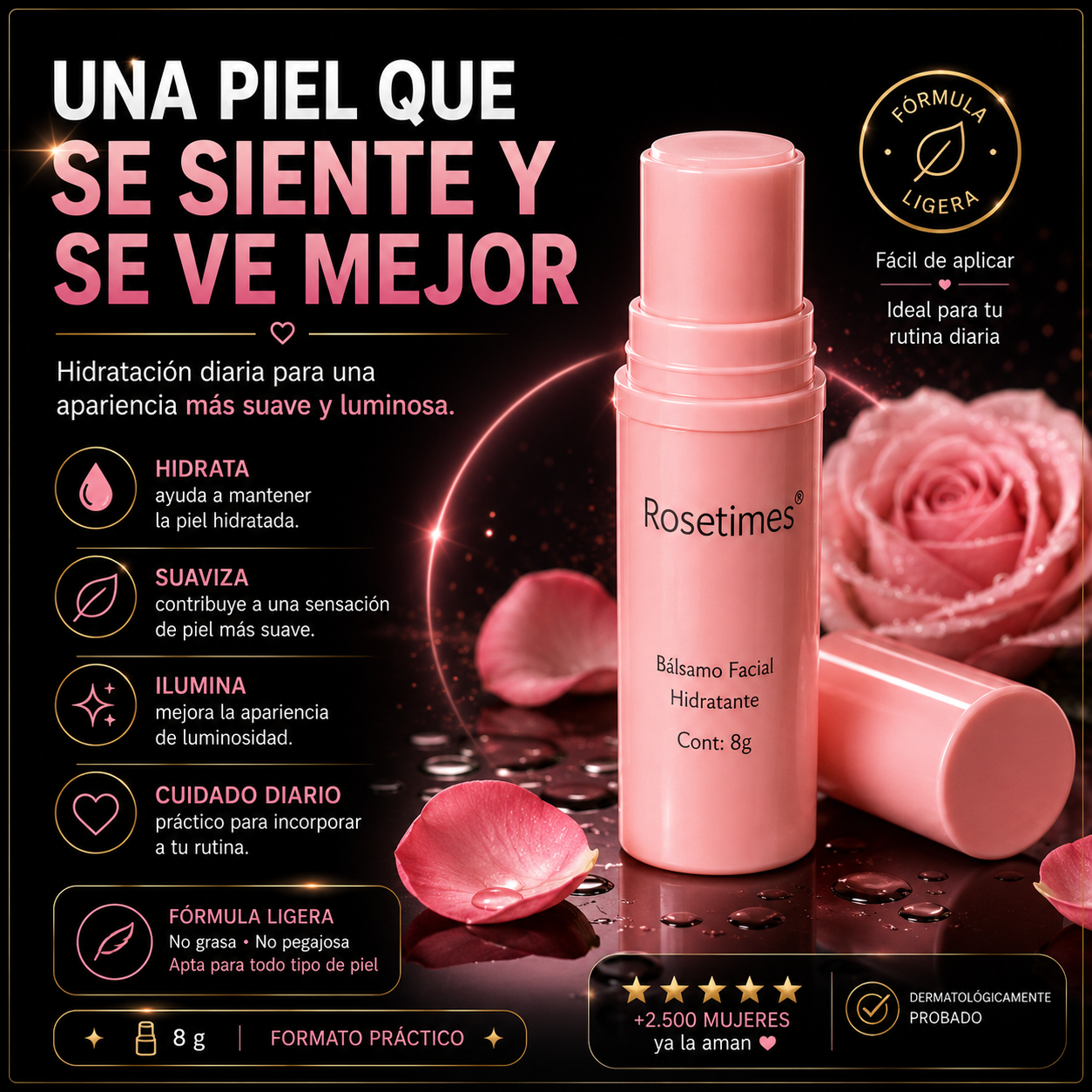 Rosetimes® — Bálsamo Facial Hidratante